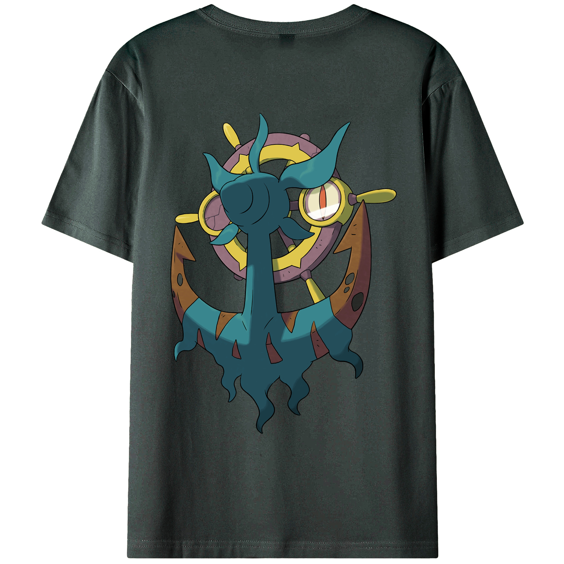 （画像用） ポケットモンスター Pokémon 綿100％ メンズ半袖Tシャツ（バックプリント） 通気性